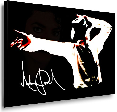 fotoleinwand24 Michael Jackson Bild 120x80cm k. Poster ! Bild fertig auf Keilrahmen ! Pop Art Gemälde Kunstdrucke, Wandbilder l Bilder zur Dekoration Deko. Musik Stars Kunstdrucke