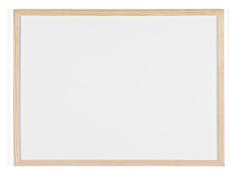 Bi-Office Budget Whiteboard mit Holzrahmen, trocken abwischbar, 5 Größen wählbar, 60 x 45 cm
