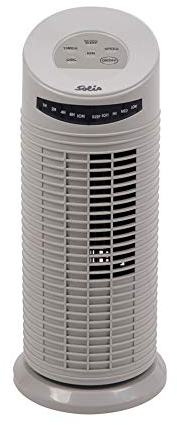 Solis Turmventilator 749 mit Ionengenerator und Schwenkfunktion - Tower Ventilator - 43 cm Höhe - Weiß