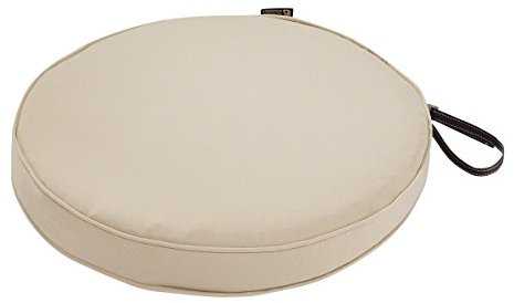Classic Accessories Montlake - Cuscino rotondo in schiuma e fodera antiscivolo, Antique Beige, 15 diameter round x 2 thick