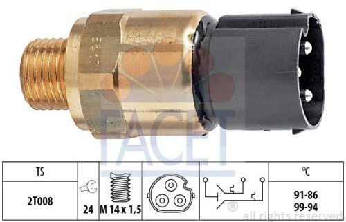 FACET 7.5617 Interruptor de temperatura ventilador del radiador Termocontacto Ventilador Termocontacto de ventilador Sensor de temperatura del ventilador del radiador