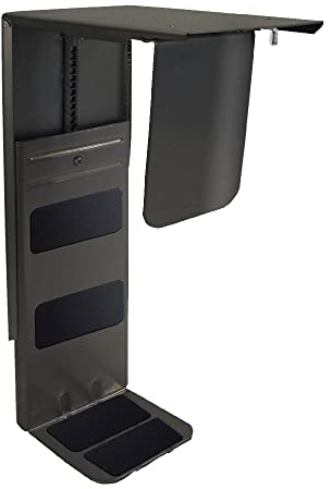 Twinco | CPU-Halter zur Untermontage an Tischplatte | Belastung max 40 kg | schwarz