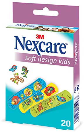 Cerotti Nexcare Happy Kids, 19 mm x 72 mm, confezione da 20 pezzi