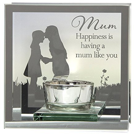 Mum 'Happiness is having a mum like you' Reflections from the Heart Mirrored Tea Light 61570