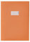 HERMA 5534 Heftumschlag A4 Papier Orange, Hefthülle mit Beschriftungsfeld aus extrem kräftigen Papier & satten Farben, Heftschoner für Schulhefte, farbig
