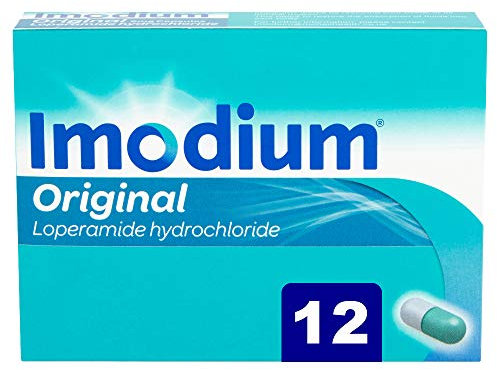 Imodium Original (1 x 12 Capsules) Loperamide Capsules for Effective Diarrhoea Relief in 1 Hour, Short-Term and IBS Diarrhoea, Helps Restore Your Natural Rhythm, for Adults and Children 12 Years+