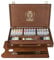 Schmincke - PRIMAcryl feinste Acrylfarben, Premium Holzkasten, 15 x 35 ml Set, 73515097, Zubehör: Malmittel, Fluid Medium glänzend, Strukturgel, 2 Pinsel, Holz-Palette