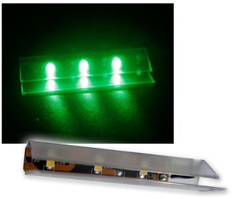 world-trading-net - 4er SET LED Glasbodenbeleuchtung 66mm grün