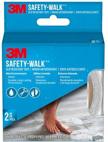 3M 220C-R2X180 7641 Shower Tread, Clear, 2 inch
