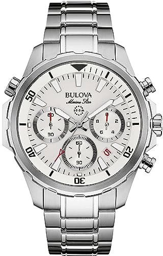 Bulova Herren Chronograph Quarz Uhr mit Edelstahl Armband 96B255