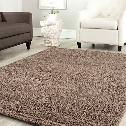 Shaggy Teppich Farbe Hochflor Langflor Teppiche Modern Uni Farben, Farbe:Nougat, Maße:140x200 cm