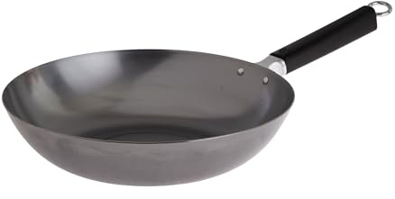 JOYCE CHEN Professional Series 12-Inch Carbon Steel Stir Fry Pan with Phenolic Handle