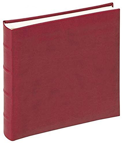 walther design Fotoalbum weinrot 26 x 25 cm Kunstleder mit erhabene Bünde, Classic FA-371-R