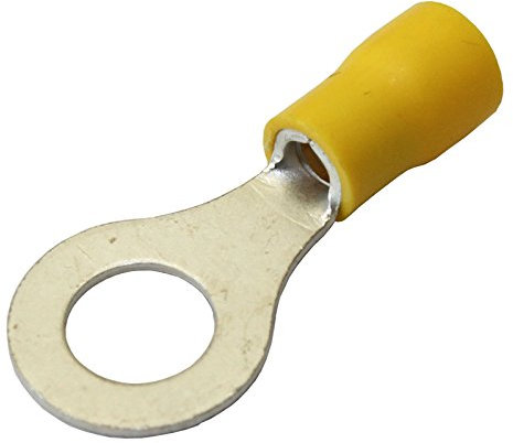 All Trade Direct 20 x Yellow 8.4mm Ring Insulated Wire Connector Electrical Crimp Terminal
