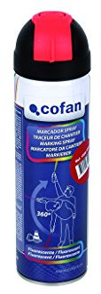 Cofan Spray Marcador Fluorescente de Obra | Color Fucsia | Envase 500 ml