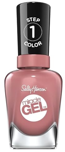 Sally Hansen Miracle Gel Nagellack, Farbe 244, Mauve-olous, beige / pink, 1er Pack (1 x 14.7 ml)
