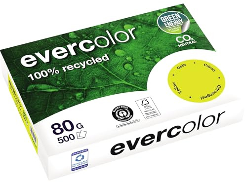 Kopierpapier A4 80g rec. i'gelb 500Bl.