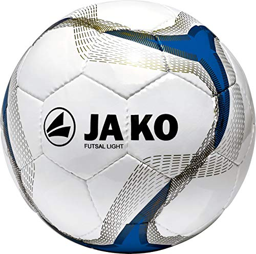 Jako Herren Fußball Ball Futsal Light, Weiß/Blau/Gold, 4