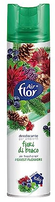 AIR FLOR | Profumatore per Ambienti Spray a Base Acquosa, Fiori di Bosco, 12 x 300 ml