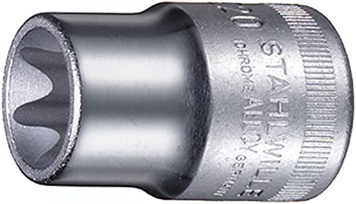 STAHLWILLE Nr. 50TX Steckschlüsseleinsatz 1/2 (12,5 mm) Innen-TORX E18 L. 22 mm HPQ®-Hochleistungsstahl, verchromt