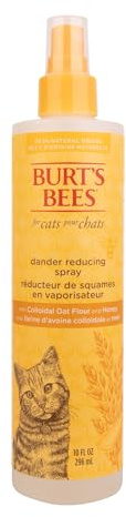 BURT'S BEES FOR PETS Cat Dander Reducing Spray with Colloidal Oat Flour and Honey, Waterless Cat Grooming Spray for Dry Skin and Dandruff Control, Cat Dander Remover for Allergy Support, 10 Fl Oz