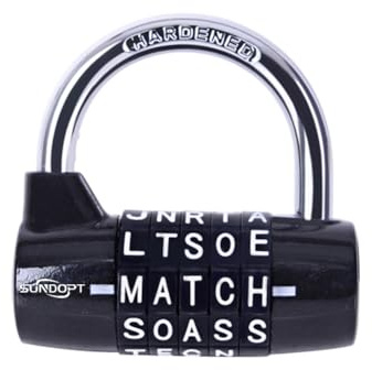 Gym Locker Lock, Kingo 5 Lettre Serrure à combinaison Mot de passe Cadenas de sécurité robuste