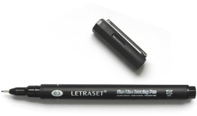 Letraset 0.7 mm Fine Line Drawing Pen - Black