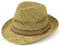 Hawkins Hats Stroh Filzhut Hut mit Gitter Band Sun Sommer Krempe - Natürlich, 58cm