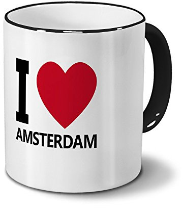 digital print Städtetasse Amsterdam - Design I Love Amsterdam