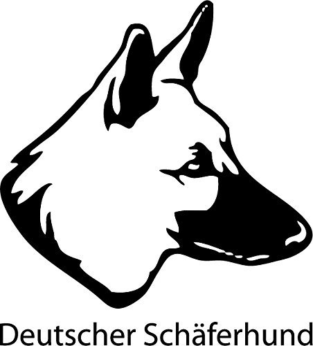 A&D design Deutschland Aufkleber/Wandtattoo Hund - Deutscher Schäferhund - 20cm - Farbauswahl verfügbar!