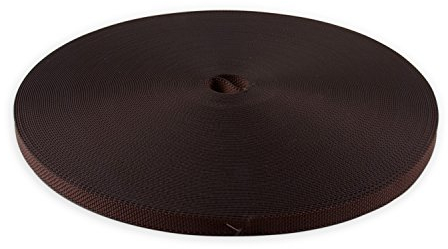 DIWARO® Stabiler Mini Rolladengurt; Jalousiegurt; Gurtband | Gurtbreite 12 mm | Gurtstärke 1,2 mm | 50 m Rolle | braun