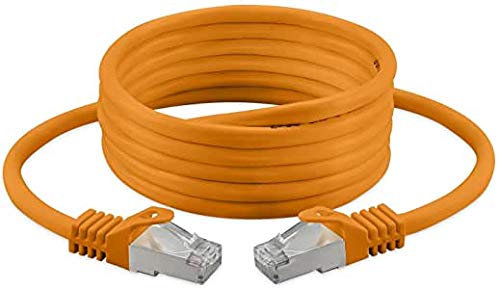 Patch Kabel, Cat, 7, S/FTP, PiMF, Halogen Free 600 MHz für Streaming/IPTV/Media Player/Sat-Receiver/Netzwerk-Server/Desktops PC/Super Fast Ethernet Kabel mit Gold Pin Steckern