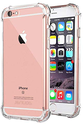 Jenuos Cover iPhone 6 Plus / 6S Plus, Custodia Trasparente Antiurto Paraurti Silicone Trasparente Cover TPU per iPhone 6 Plus / 6S Plus 5.5 - Trasparente (6P-TPU-CL)