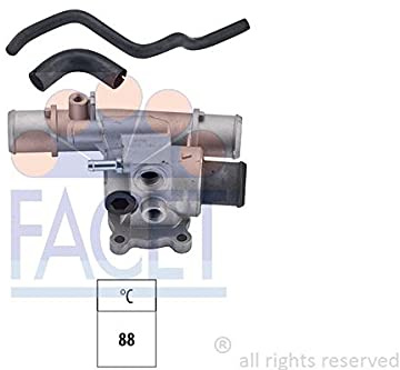 FACET Thermostat Kühlmittel Kühlwasserthermostat mit Dichtung mit Gewindeanschluss für Temperaturfühler Öffnungstemperatur:88°C für FIAT Doblo Kombi (119, 223) STILO (192) MULTIPLA (186) BRAVO I (182)