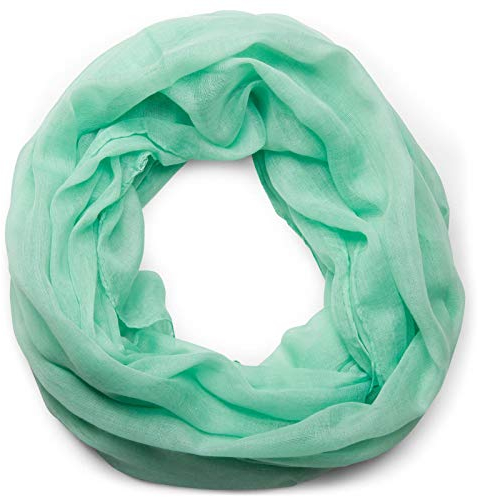 styleBREAKER unifarbener Loop Schlauchschal, weich und leicht, Unisex 01016069, Farbe:Mint