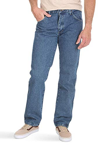 Wrangler - Jeans da uomo classici, originali Stonewash scuro. 38W x 29L