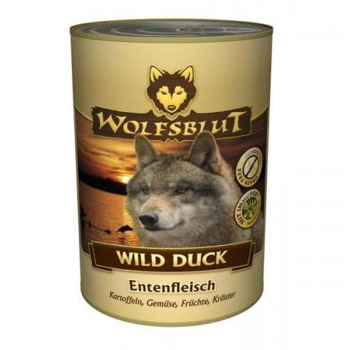 12 x Wolfsblut Dose Wild Duck 395 g, Nassfutter, Hundefutter