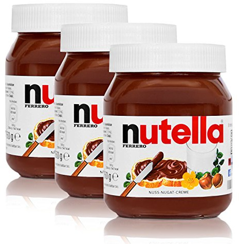 3x Ferrero Nutella Glas Brotaufstrich Schokolade 450g