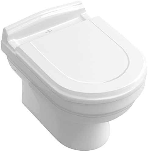 Villeroy & Boch WC Tiefspüler (ohne Deckel) HOMMAGE hänge WC 37x60cm weiß alpin mit Ceramikplusbeschichtung, 6661B0R1