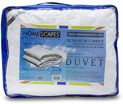 Homescapes Warme Bettdecke 135x200 cm, Winterdecke Wärmeklasse 4-5, Stepp-Bettdecke wie Daunen aus Super-Mikrofaser, Winterbett mit 520 GSM Füllung, Oeko-TEX Standard 100