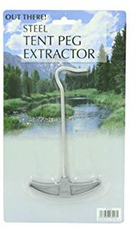 Steel Tent Peg Extractor with Plastic Handle