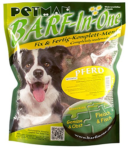 petman Pferd, 20 x 750g-Beutel, Tiefkühlfutter, gesunde, natürliche Ernährung für Hunde, Hundefutter, Barf, B.A.R.F.