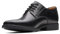 Clarks Tilden Plain Derby, Zapatos de Cordones Derby para Hombre Negro Black Leather, 41.5 EU