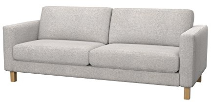 Soferia Kompatible Ersatzbezug fur KARLSTAD 3er-Bettsofa, Stoff Naturel Beige (FLECKENBESTÄNDIG), Beige