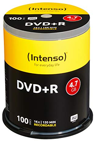 Intenso DVD+R 4,7GB 16x Speed, Confezione da 100