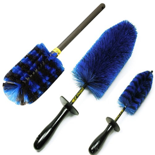 EZ Detail Professional **TRIPLE** Car / Motorbike Cleaning Brush Kit
