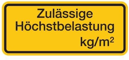 Buddel Bini Qualitäts - Aluminium Schild Zulässige Höchstbelastung 120x280 mm geprägtes Aluschild 0,6 mm Alu