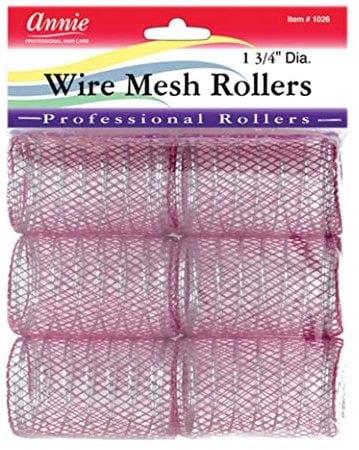 Annie 1-3/4 Jumbo Wire Mesh Hair Rollers - 6 Pcs. by Annie