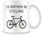 Behind The Glass - I'd Rather Be Cycling - Printed Funny Mug - Great Gift/Present Idea, Ceramic, 11fl.oz.
