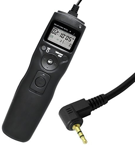 Hersmay LCD Timer Shutter Release Remote Control Cable for Canon EOS 60D 70D 80D 1300D 1200D 1100D 1000D 650D 600D 550D 500D 450D M6, M5, Rebel T6 T6i T7i, G7x Mark ii, DSLR Camera